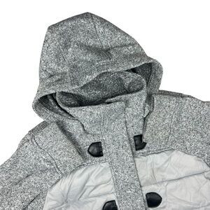 Lands End Primaloft Jacket Women’s Large 14-16 Gray Hooded Insulated READ!